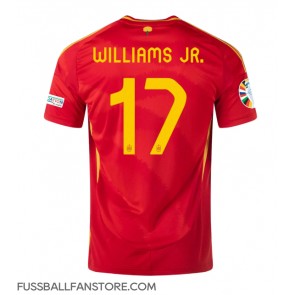 Spanien Nico Williams #17 Replik Heimtrikot EM 2024 Kurzarm